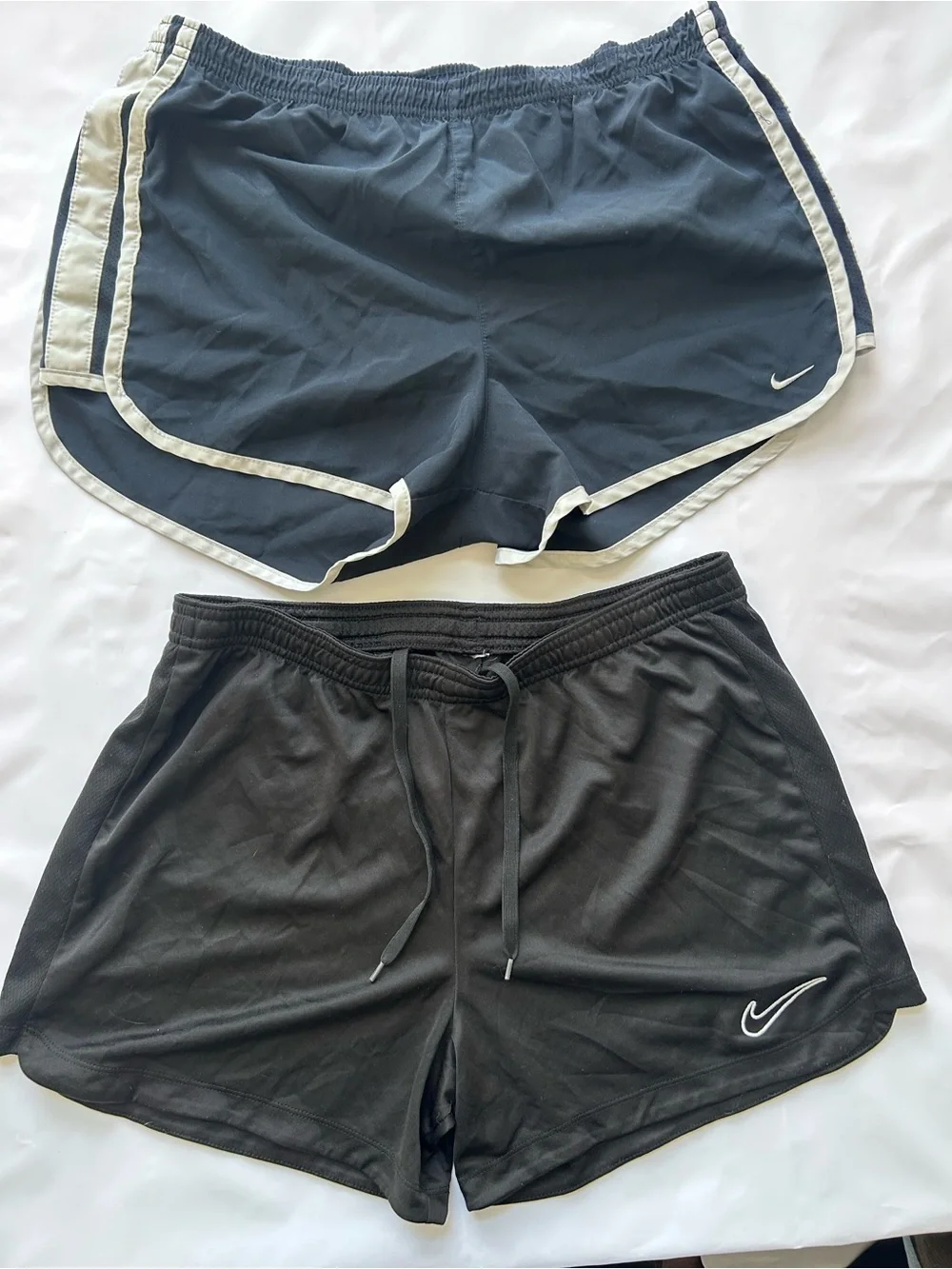 Nike Black Running Shorts Set with White Trim size s